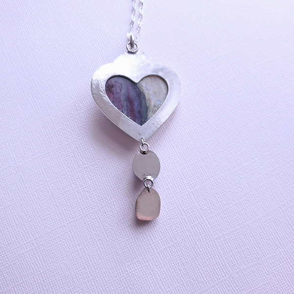 Hearts and Heroes Pendant (G) with Amethyst and Labradorite